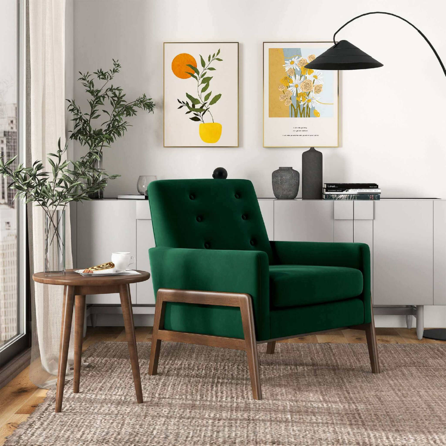 Ashcroft Furniture Cole Accent Lounge Chair