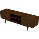 Alexa 71" TV Stand in Walnut Finish Wood