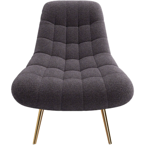 Aubrey Accent Lounge Chair in Tufted Grey French Boucle Fabric