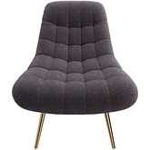 Aubrey Accent Lounge Chair in Tufted Grey French Boucle Fabric