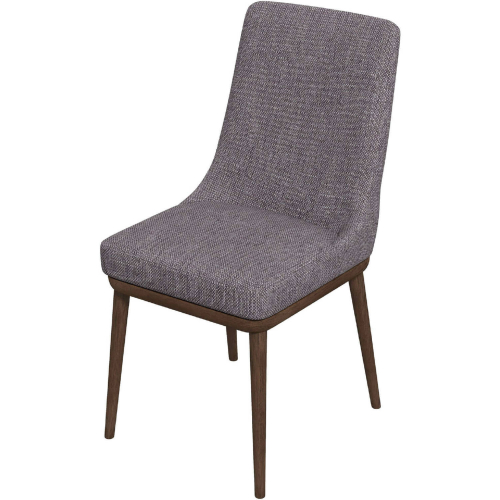 Kate Dining Chair in Grey Fabric & Wood (Set of 2)