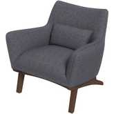 Brayden Accent Arm Chair in Sea Side Grey Linen