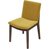 Laura Dining Chair in Gold Velvet & Wood (Set of 2)