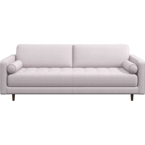 Anthony Sofa in Tufted Beige Linen & Wood