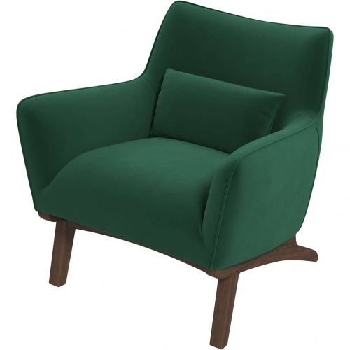Brayden Accent Arm Chair in Dark Green Velvet