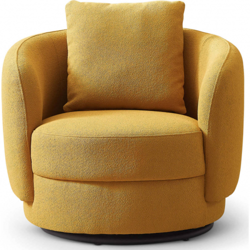 Dylan Accent Lounge Chair in Yellow Boucle Fabric