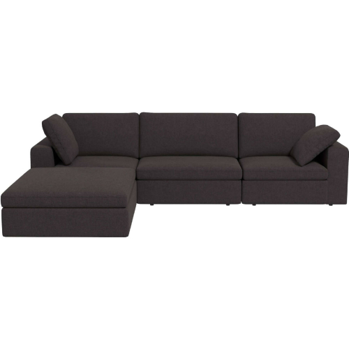 Cecilia Modular Corner Sectional Sofa in Charcoal Dark Gray Fabric
