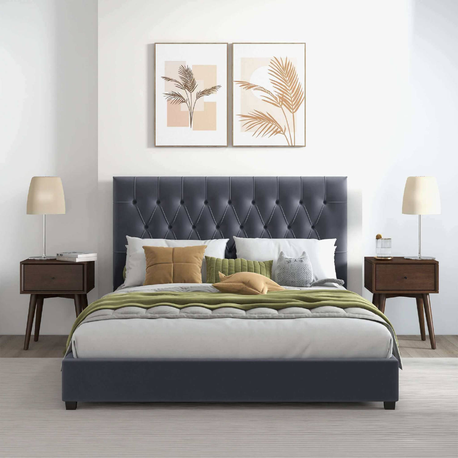 Ashcroft Furniture Donald Platform Bed - Thumbnail 3