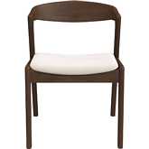 Dakota Dining Chair in Cream Velvet & Wood (Set of 2)