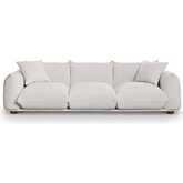 Kely 100" Sofa in Cream Boucle Fabric