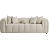 Beatrice Sofa in Tufted Ivory Boucle Fabric