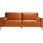 Axten Sofa in Orange Performance Velvet