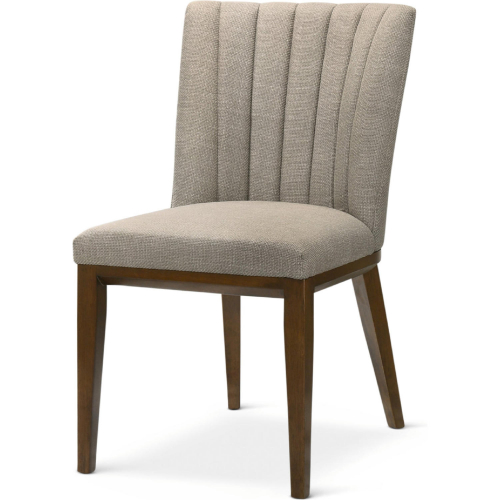 Elmwood Dining Chair in Cream Fabric & Wood (Set of 2)