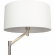 Serene Floor Lamp in Brushed Nickel Metal & White Linen Shade