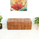 Benjiro Bench in Tufted Antique Tan Leather
