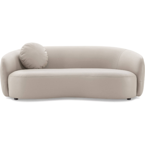 Porter Curved Sofa in Beige Vegan Leather
