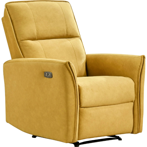 Asheville Power Recliner in Dark Yellow Suede