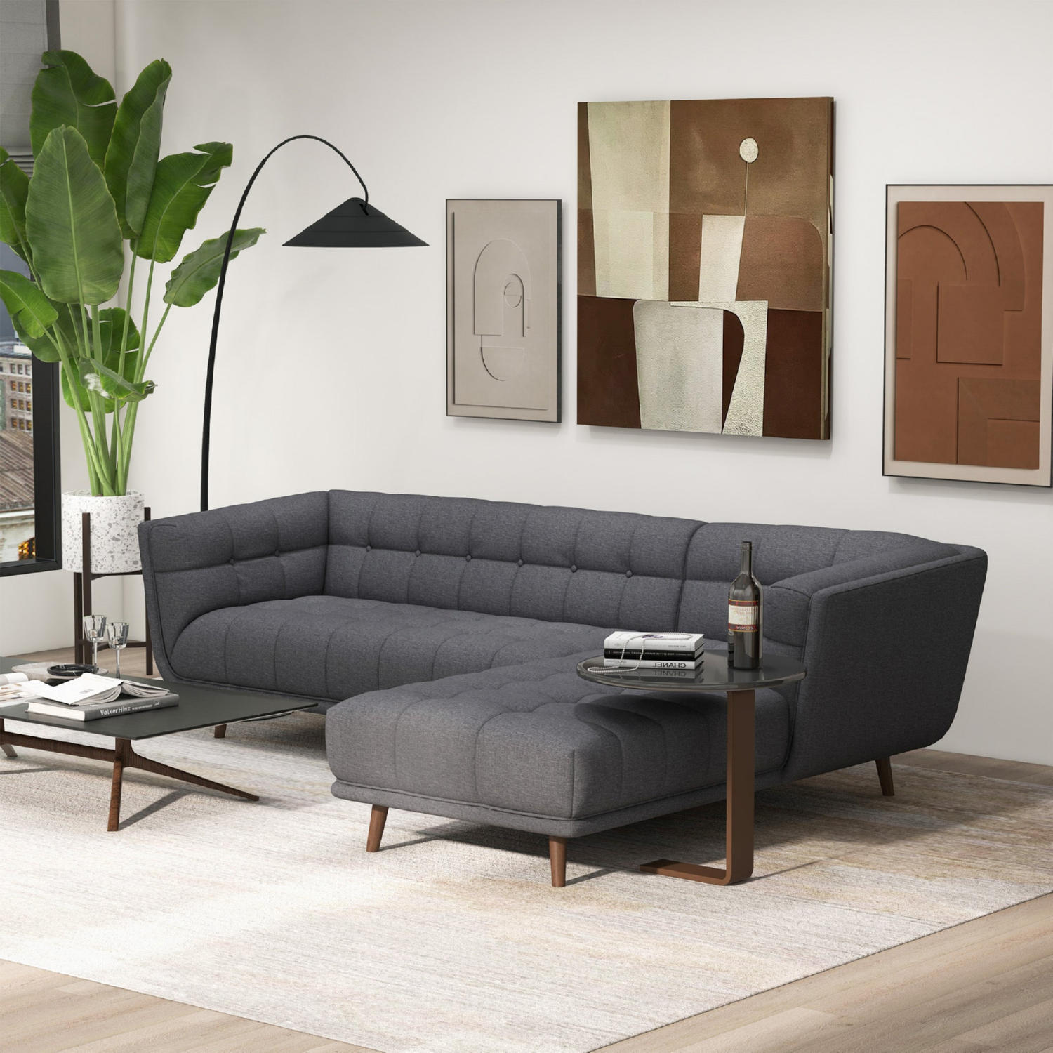 Ashcroft Furniture Addison Sectional Sofa - Thumbnail 5