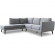 Benson Sectional Sofa with Left Facing Chaise in Dark Grey Fabric