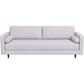 Anthony Sofa in Tufted Light Grey Fabric & Wood