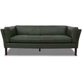 York Sofa in Green Leather