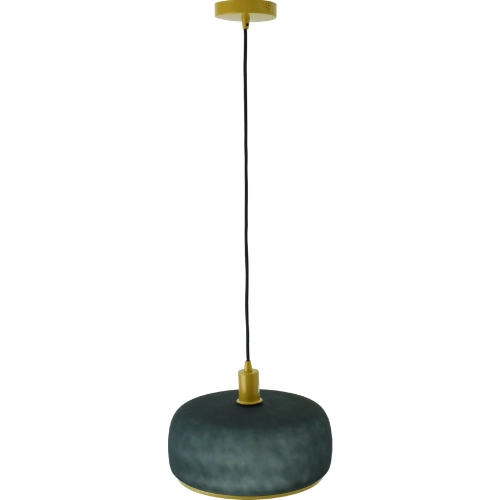 Dune Ceiling Pendant Light in Black Spray Glass & Gold
