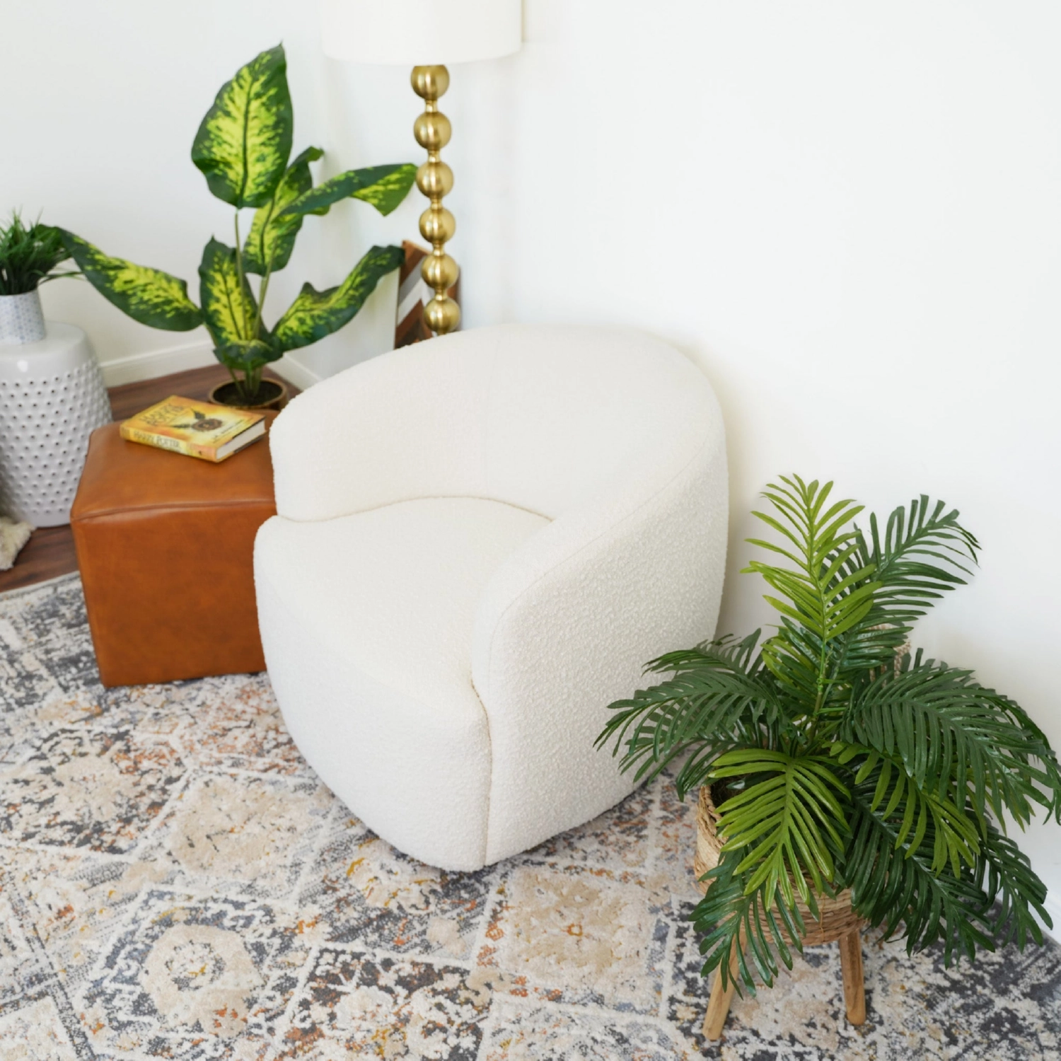 Ashcroft Furniture Mina Swivel Accent Chair - Thumbnail 5