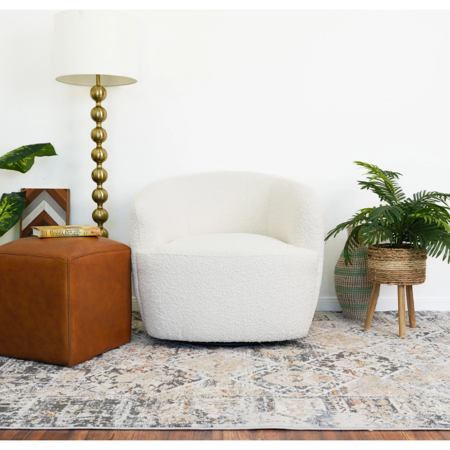 Ashcroft Furniture Mina Swivel Accent Chair - Thumbnail 2