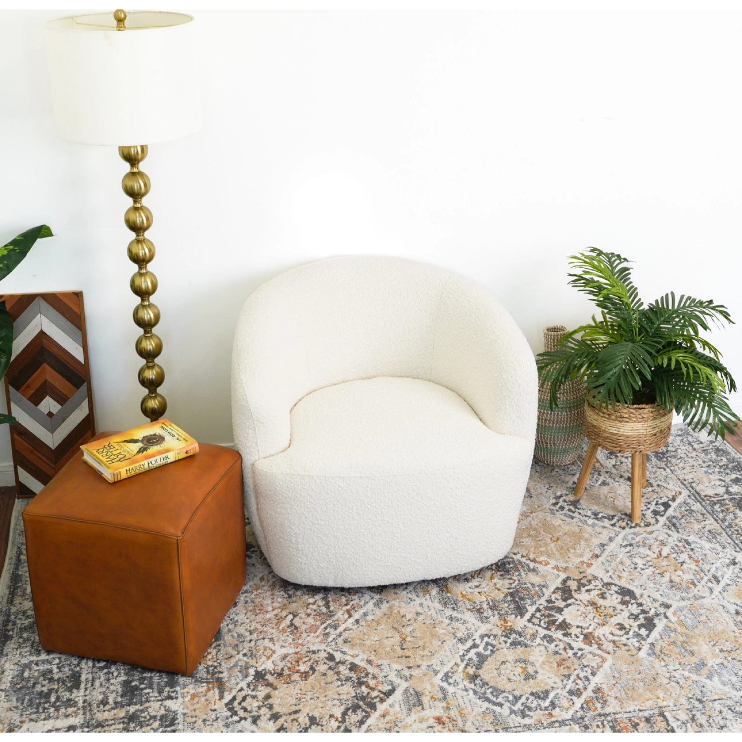 Ashcroft Furniture Mina Swivel Accent Chair - Thumbnail 3