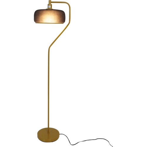 Astris Floor Lamp in Gold Metal & Black