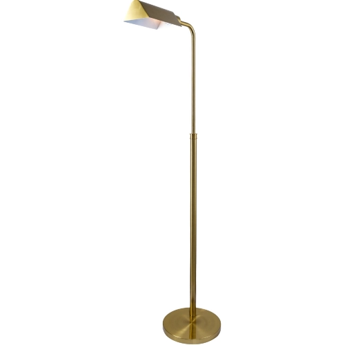 Elara Floor Lamp in Gold & White Metal