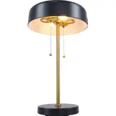 Obni Table Lamp with Black & White Metal