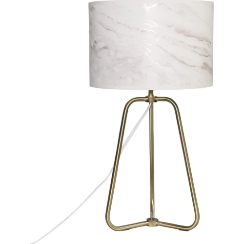 Optima Table Lamp in Bronze & White Faux Marble