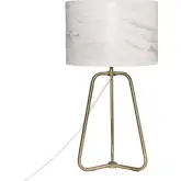 Optima Table Lamp in Bronze & White Faux Marble