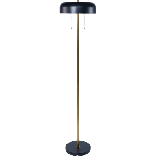 Vesper Floor lamp with Black & White Metal