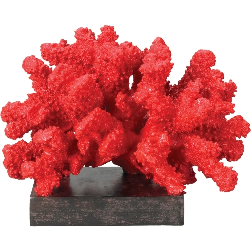 A Fire Island Coral Reef Statue in Coral Red