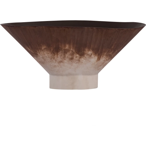 Adler Decorative Bowl in Rust & Off White Metal
