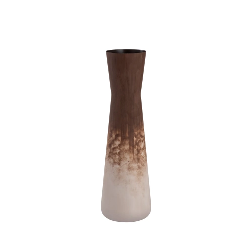 Adler 22" Vase in Small Rust & Off White Metal