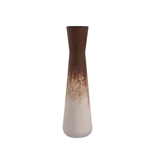 Adler 28" Vase in Large Rust & Off White Metal