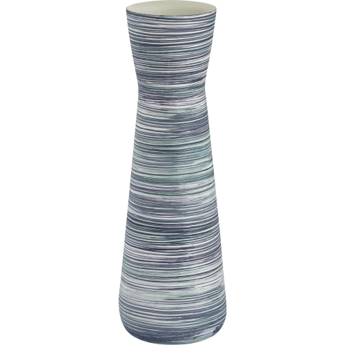 Adler 22" Vase in Small Blue & Green Metal