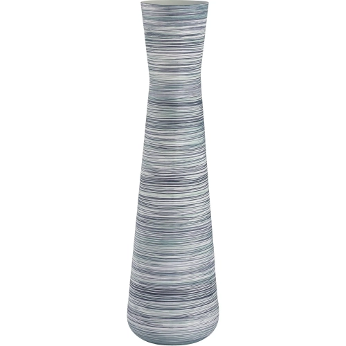 Adler 28" Vase in Large Blue & Green Metal