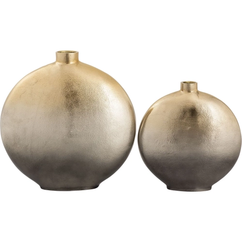 Alana Vase 2 Piece Set in Gold Ombre Finish Metal