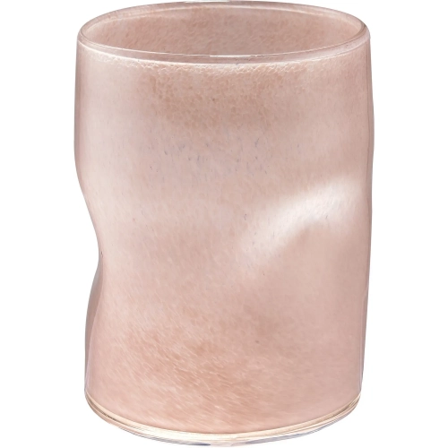 Alina 8" Vase in Light Pink Color Glass