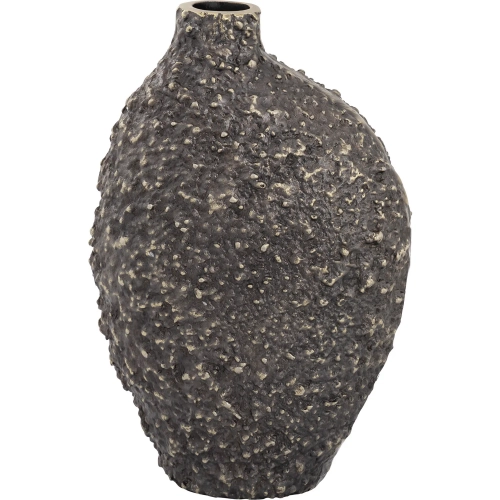 Alston 19.5" Vase in Textured Bronze Metal
