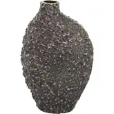 Alston 19.5" Vase in Textured Bronze Metal