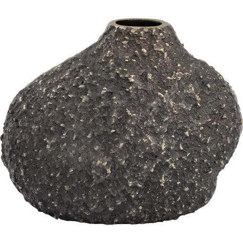 Alston 12.5" Vase in Textured Bronze Metal
