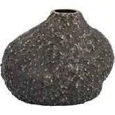 Alston 12.5" Vase in Textured Bronze Metal