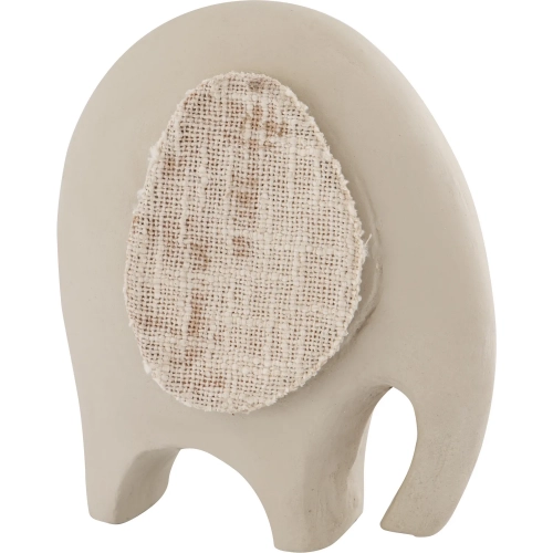 Amigo Elephant Sculpture in Cream Beige Ecomix & Cotton