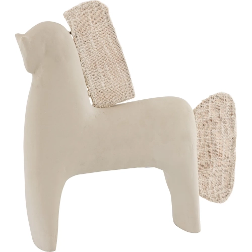 Amigo Horse Sculpture in Cream Beige Ecomix & Cotton