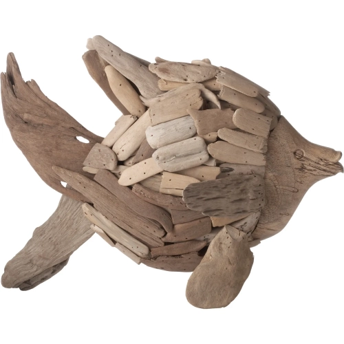 Angel Fish Decorative Sculpture in Natural Driftwood